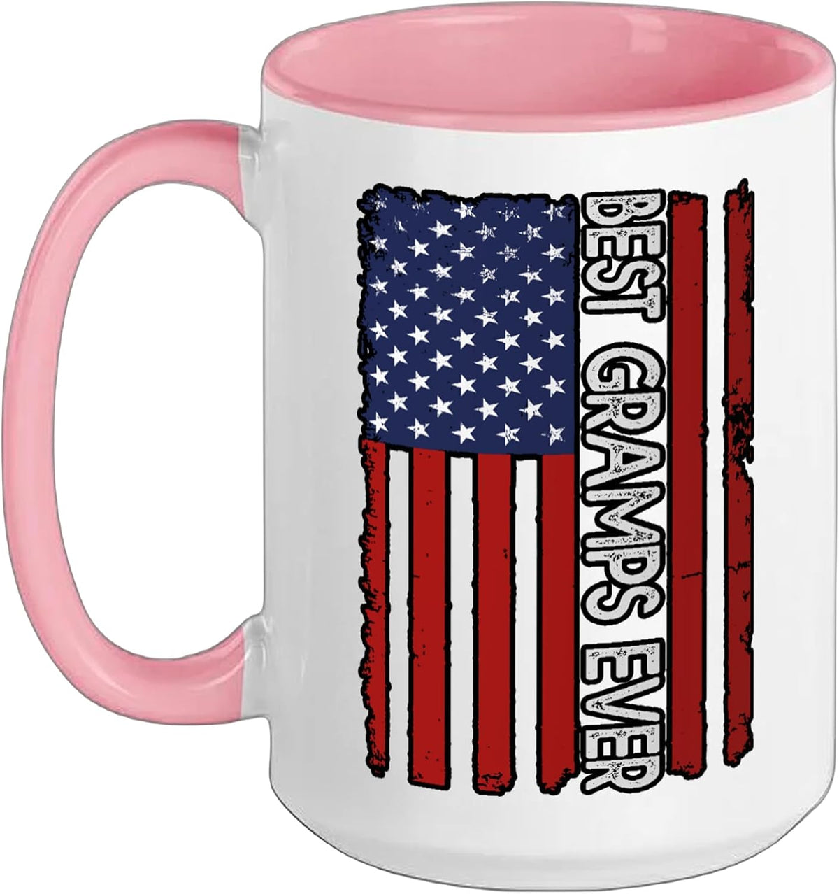 Best Gramps Ever Vintage American Flag Fathers Day Ceramic Mug