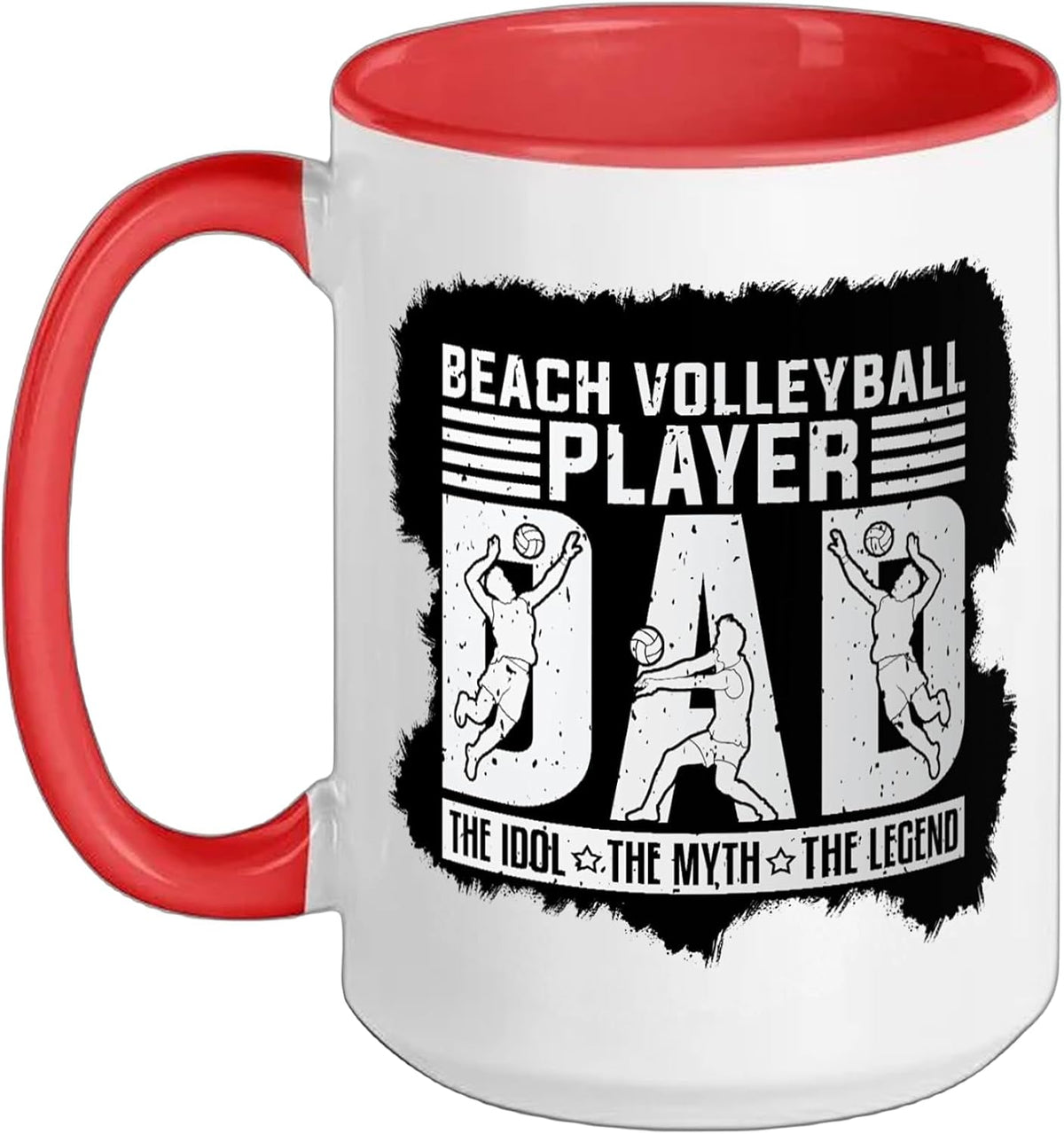 Beach Volleyball Player Dad Volleyballer Beach Volleyball Ceramic Mug