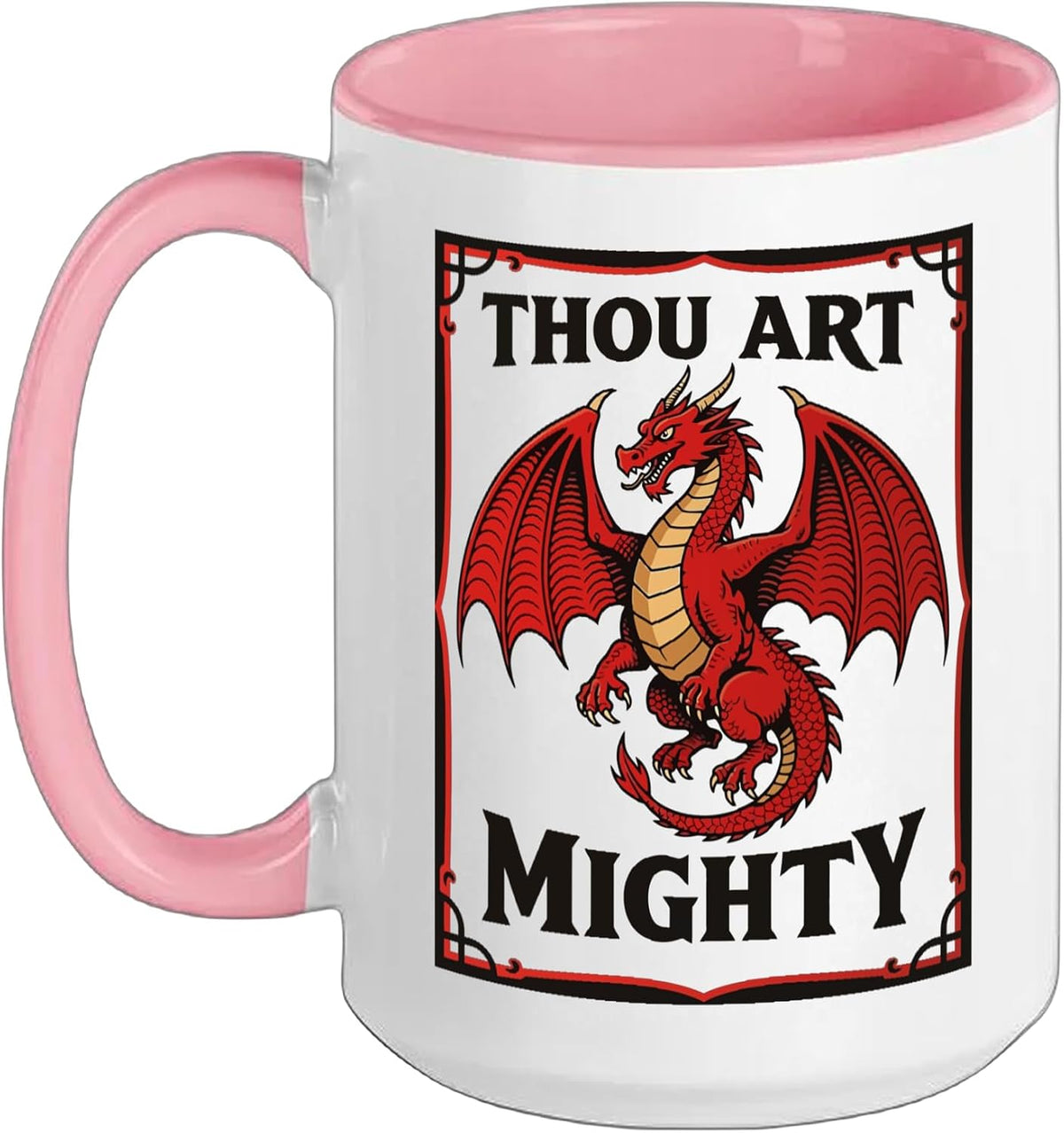 Power In Defense Rugby Red Dragon Ceramic Mug