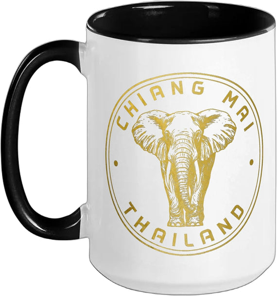 Chiang Mai Thailand Elephant Souvenir Ceramic Mug