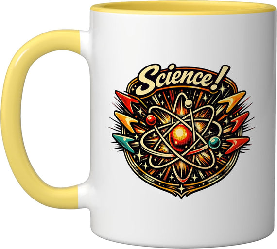 Science Atom Rocket Physics Chemistry Space Retro Vintage Ceramic Mug