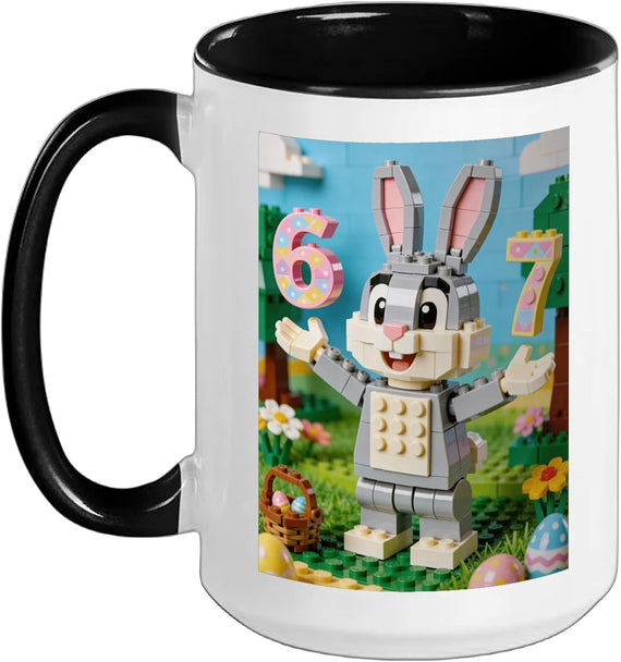 Building Blocks Easter Egg Bunny Boys Girl Family Matching Ceramic Mug