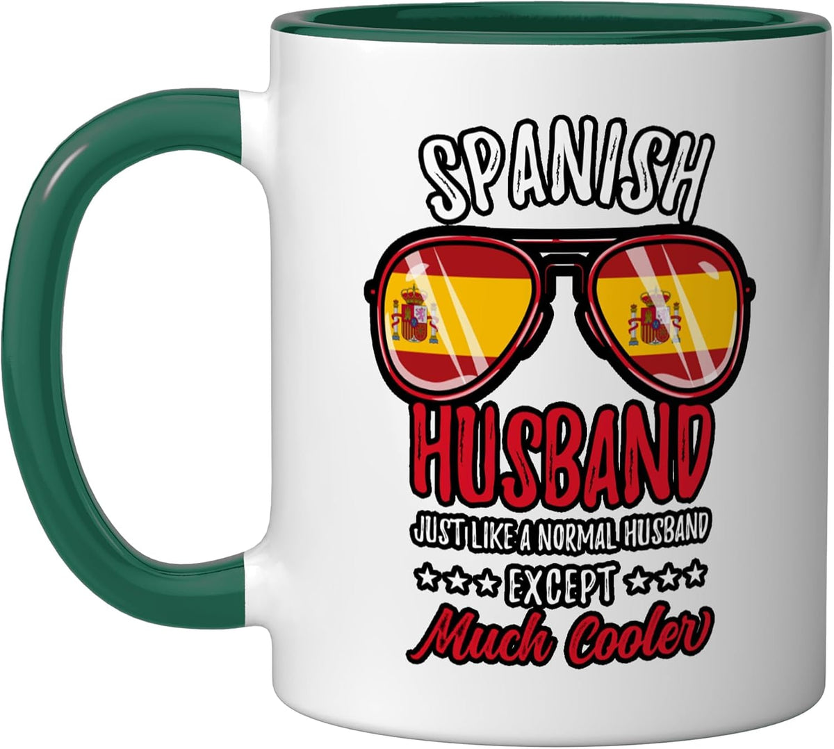 Cool Spanish Husband Sunglasses Spanish Family Christmas Ceramic Mug