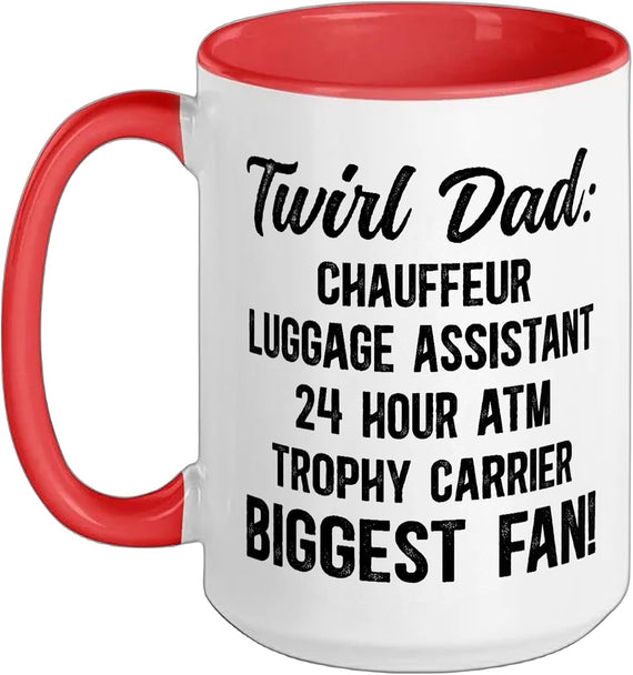 Baton Twirl Dad Definition Baton Twirling Dad Halloween Ceramic Mug