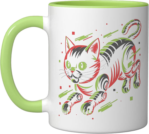 Funny Robotics Engineer Design With Robot Cat For Tech Ceramic Mug