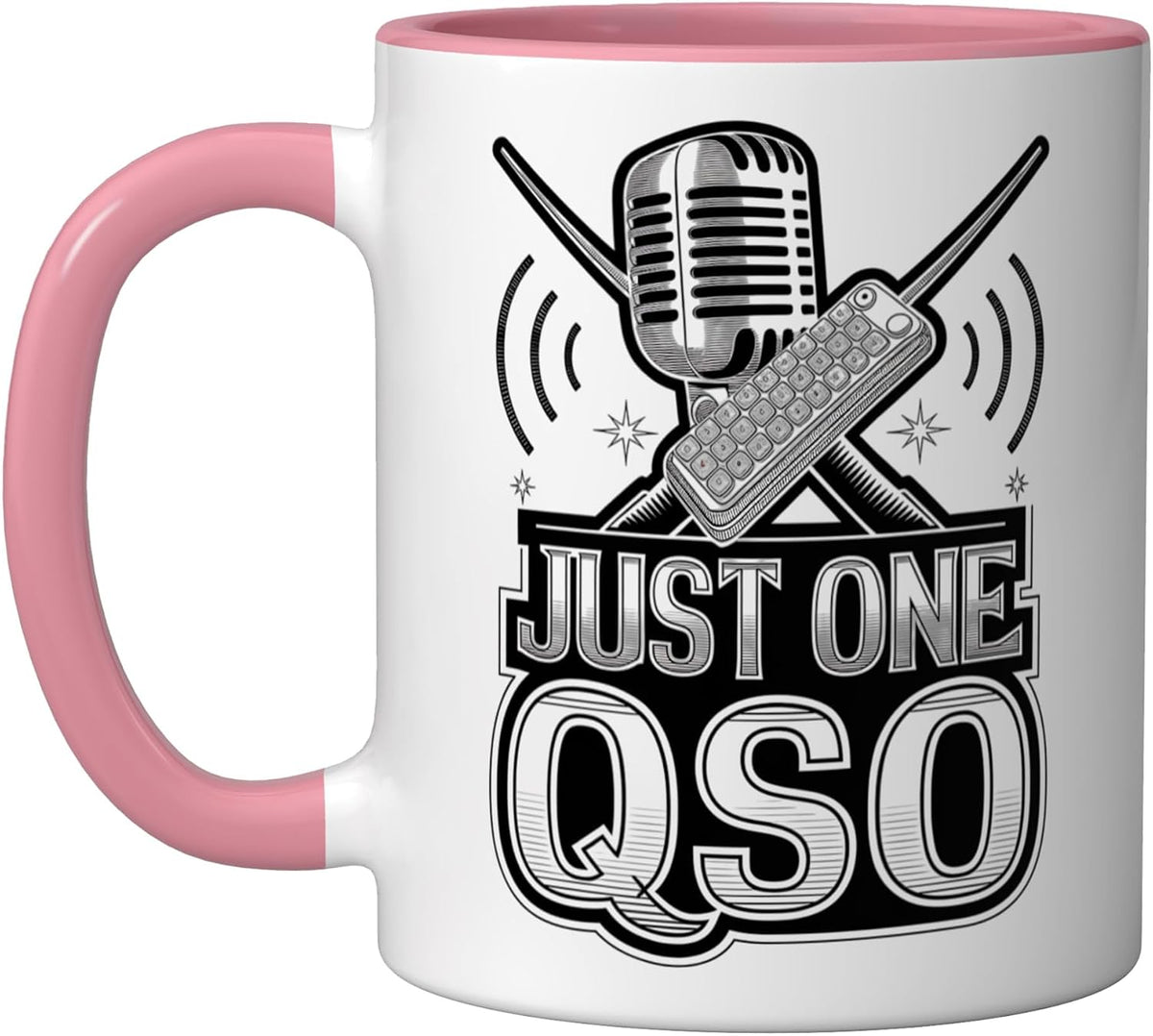 Just One Qso Ham Radio Amateur Radio Operator Ceramic Mug
