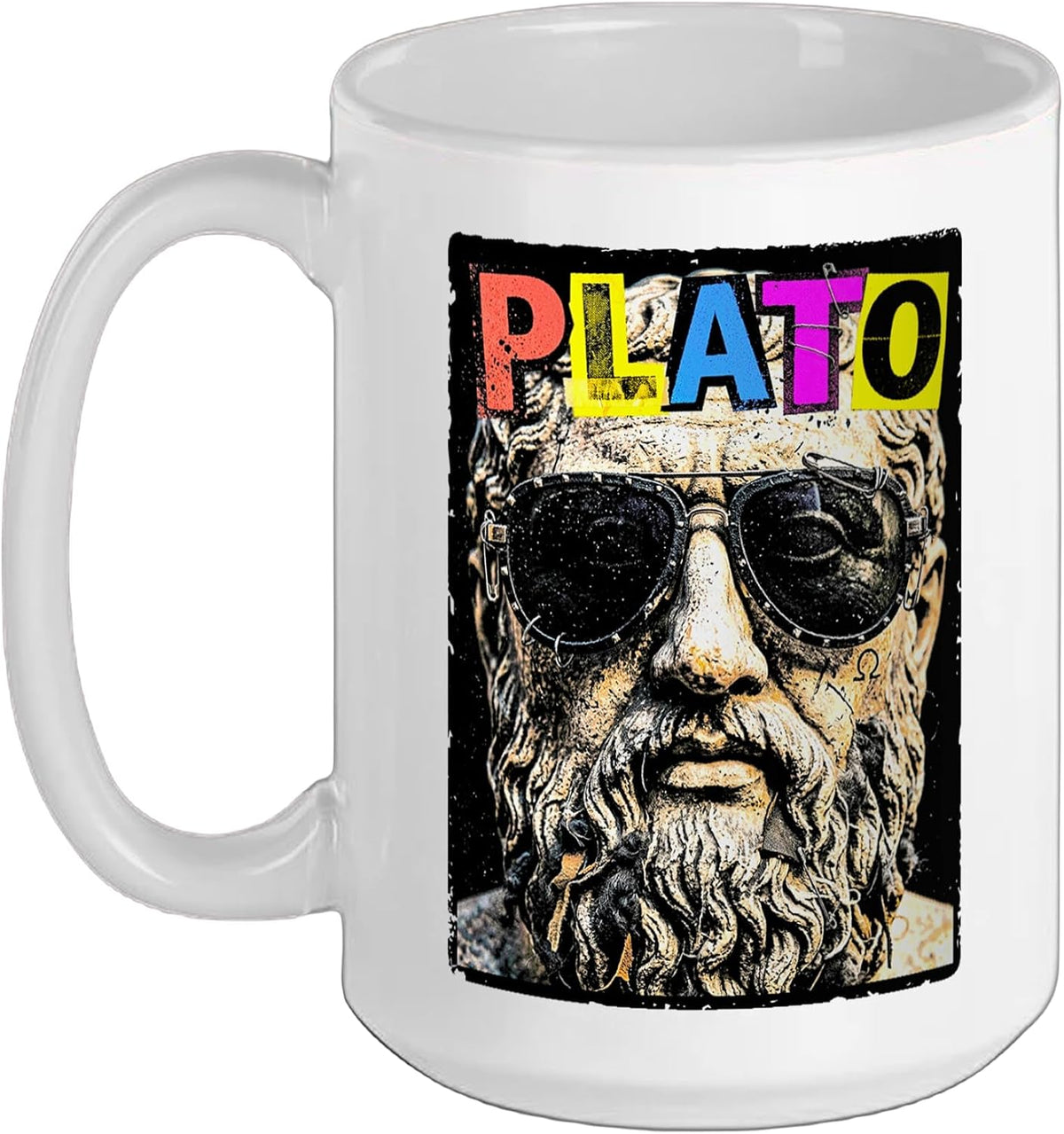 Plato Funny Philosophy Pop Art Portrait Philosopher Ceramic Mug