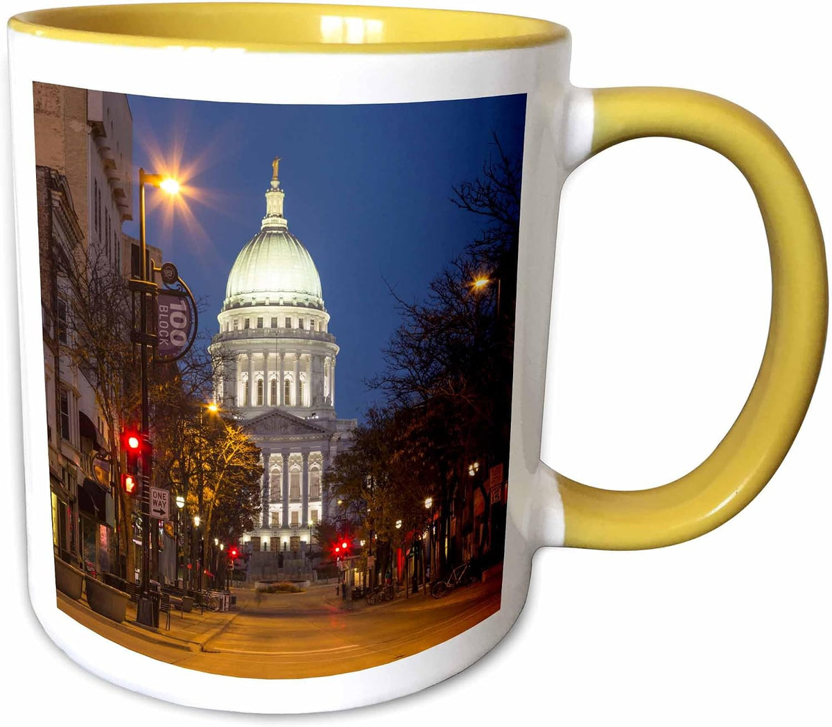 Looking Down State Street Ceramic Mug