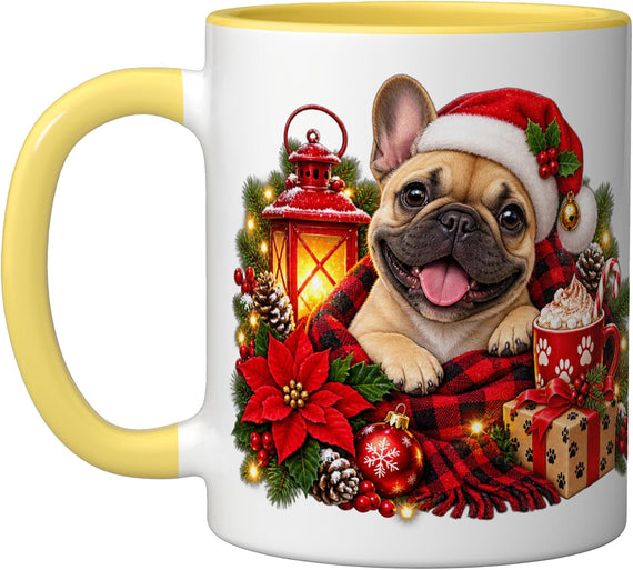 Adorable French Bulldog Christmas Ceramic Mug