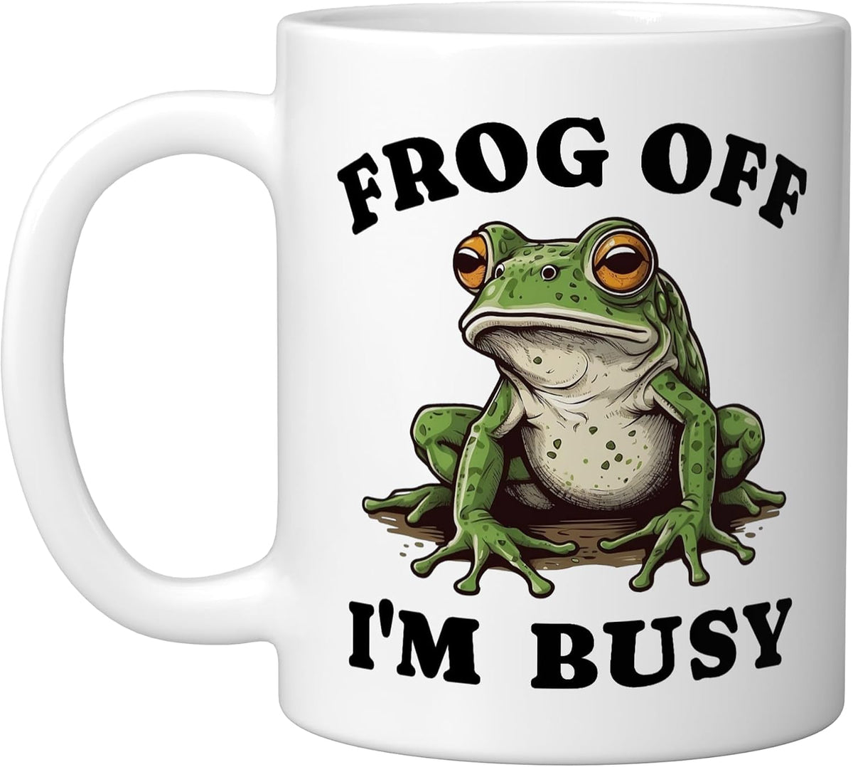 Funny Sarcastic Frog – Grumpy Toad I’M Busy Ceramic Mug