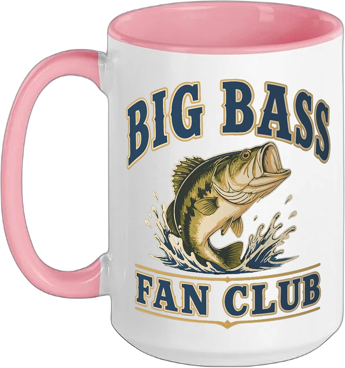 Big Bass Fan Club Largemouth Bass Fishing Ceramic Mug