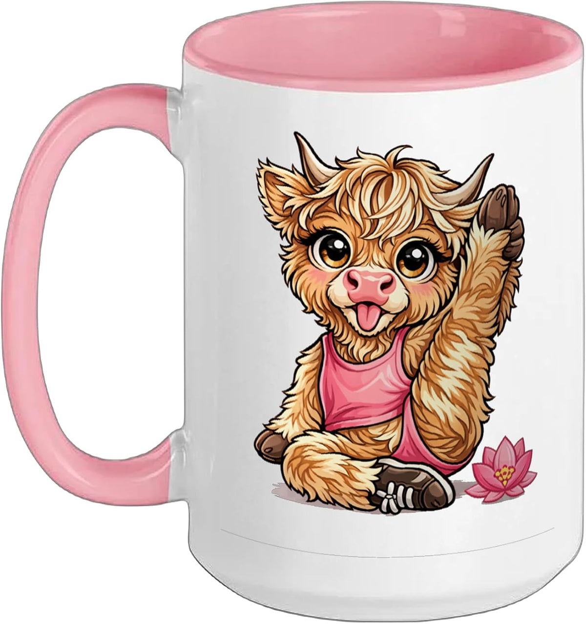 Mini Highland Cow Graphic Ceramic Mug