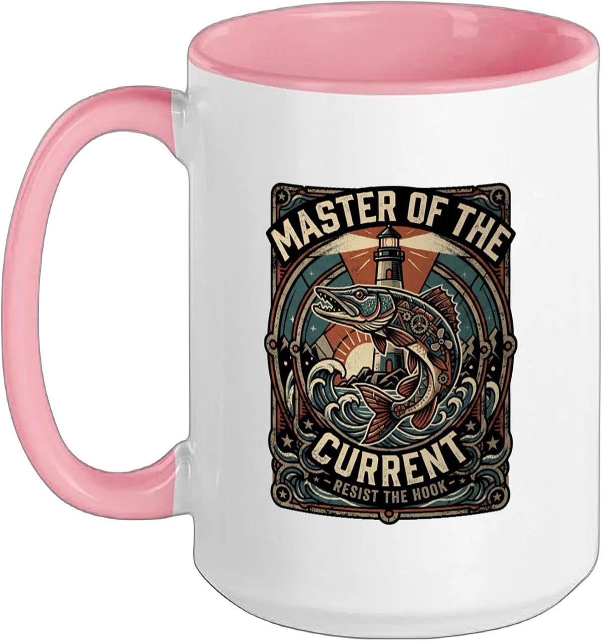 Master Of The Current Resist The Hook Fishing Ceramic Mug