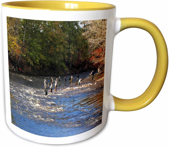 Fishermen On Salmon River Ny Ceramic Mug