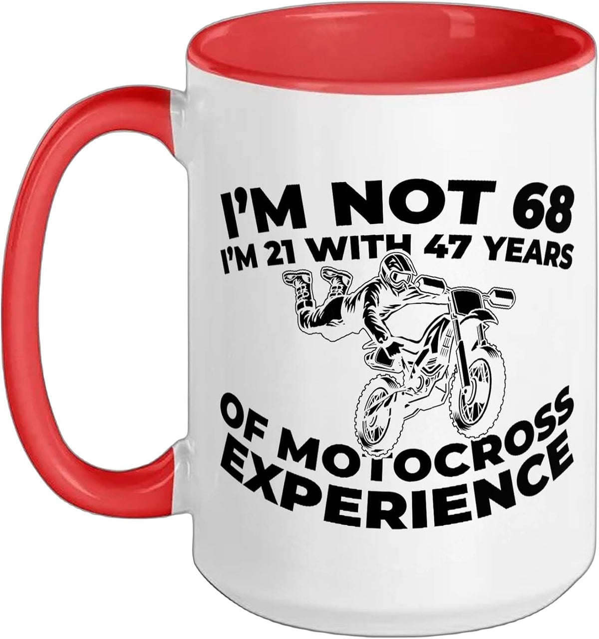 68 Years Old Mx Motocross Supermoto Dirt Bike 68th Ceramic Mug