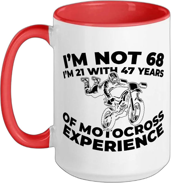68 Years Old Mx Motocross Supermoto Dirt Bike 68th Ceramic Mug