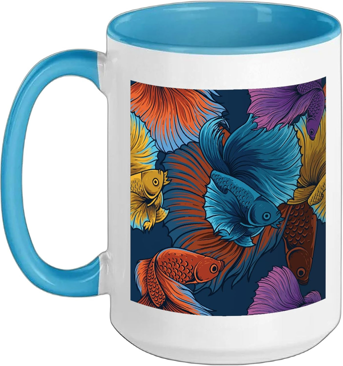 Colorfish Betta Fish Pattern Beautiful Betta Ceramic Mug