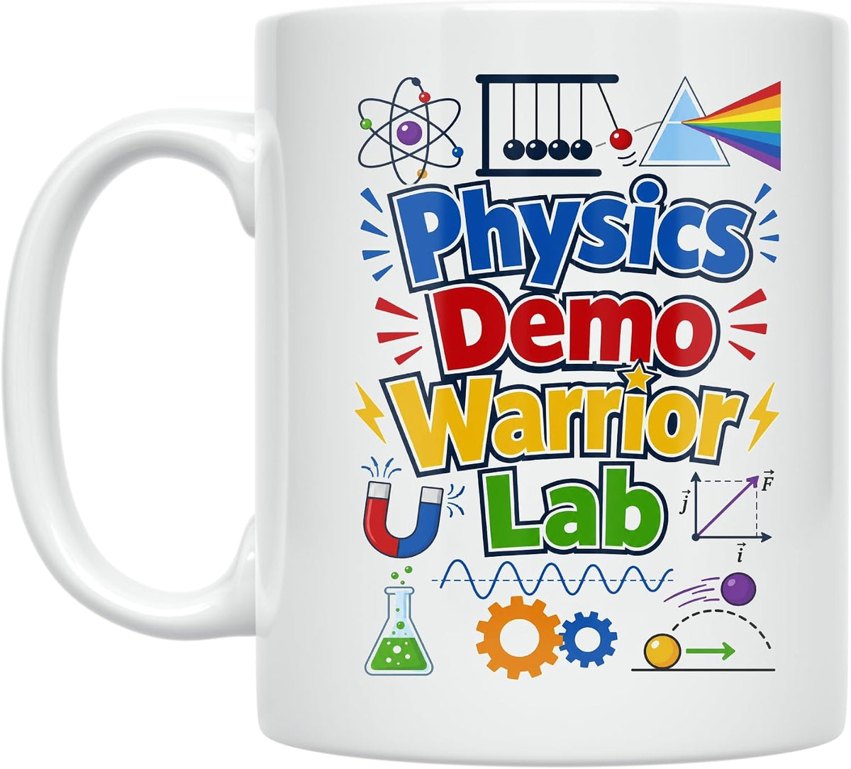 Physics Demo Warrior Lab Colorful Science Ceramic Mug