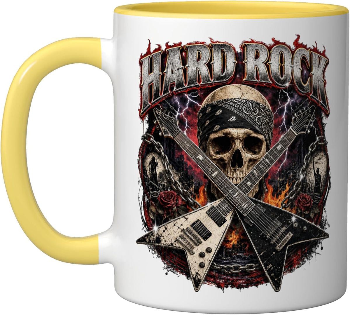 Flying V Guitar Hard Rock Heavy Grunge Stoner Music Ceramic Mug