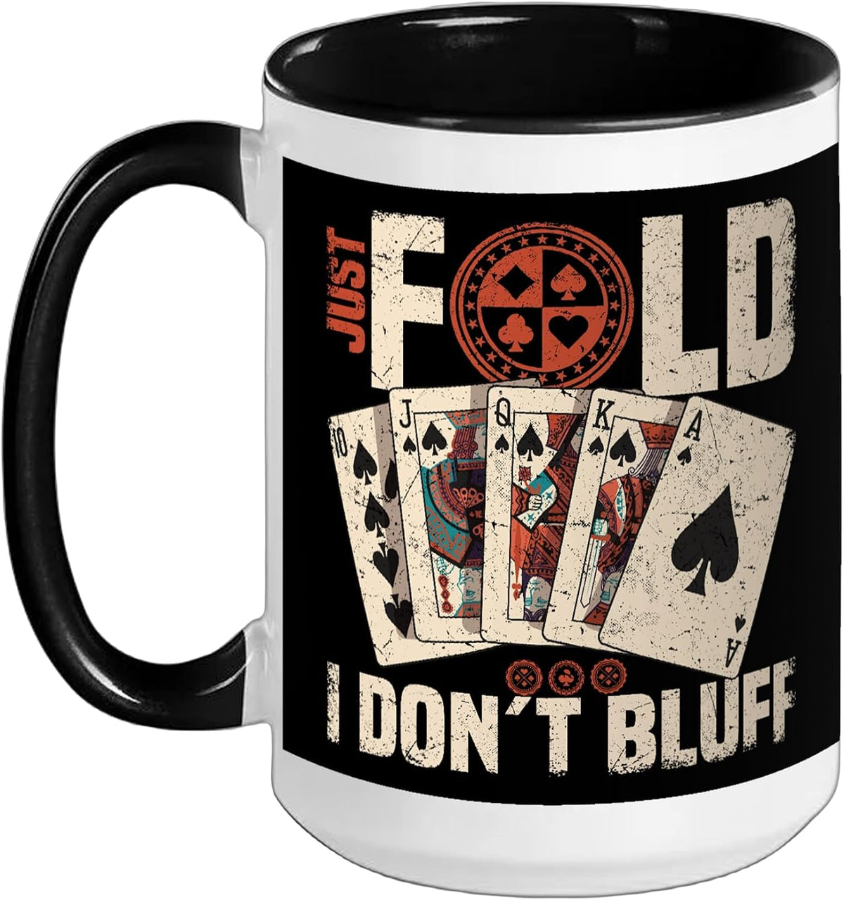 Gambling Design For Casino Cards Poker Player Men Ceramic Mug