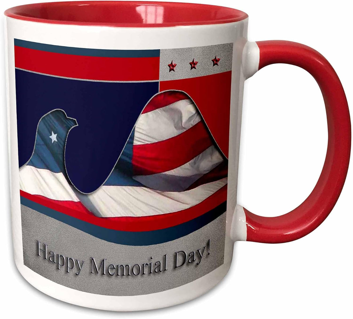 Happy Memorial Day Flag Dove Patriotic Ceramic Mug