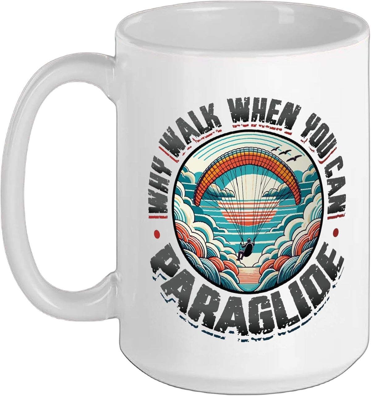Paragliding Skydiving Parachute Paraglider Paragliding Ceramic Mug