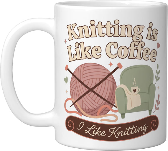 Knitting Knit Knitter Hand Coffee Ceramic Mug