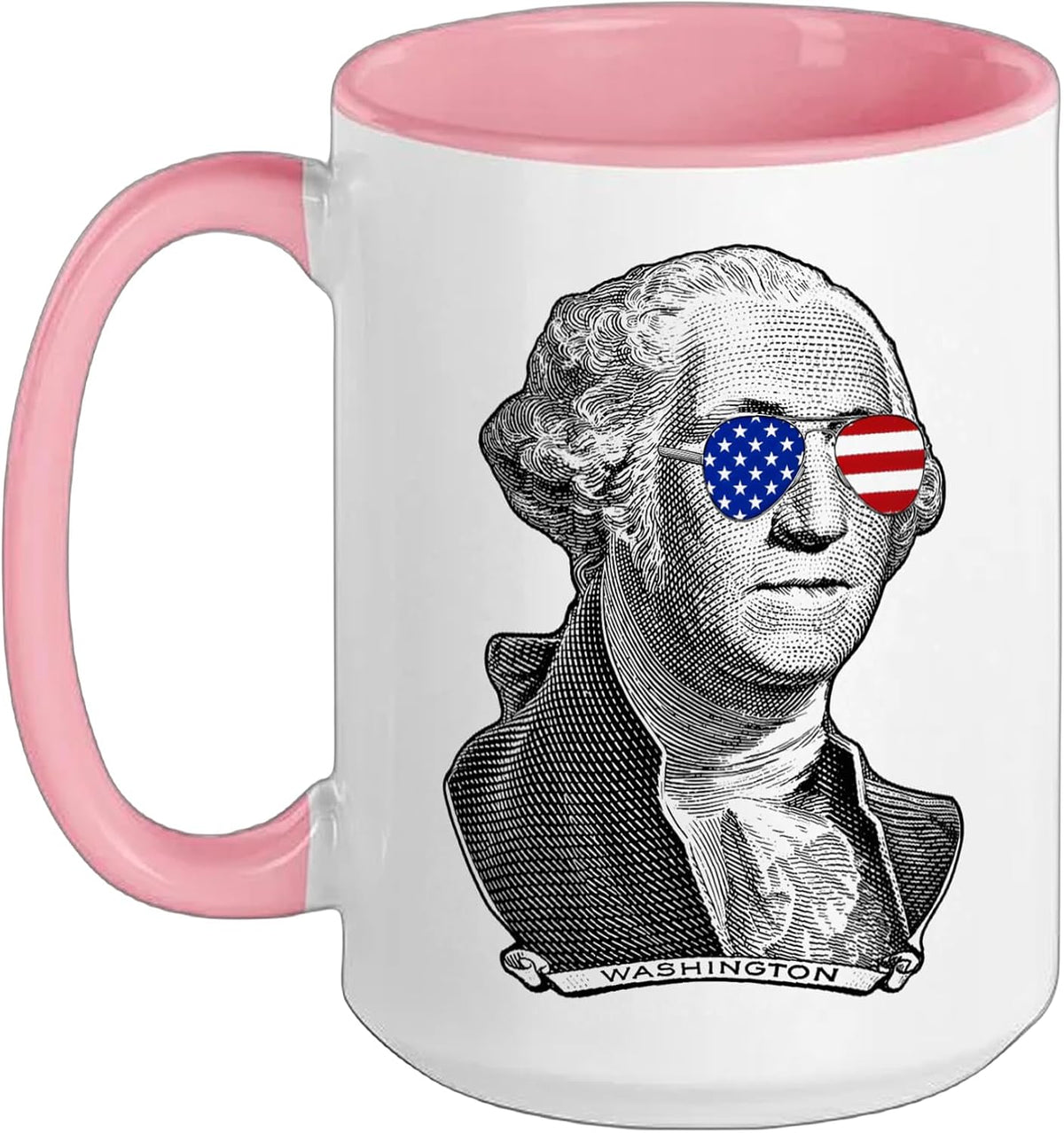 George Washington Usa Sunglasses Ceramic Mug