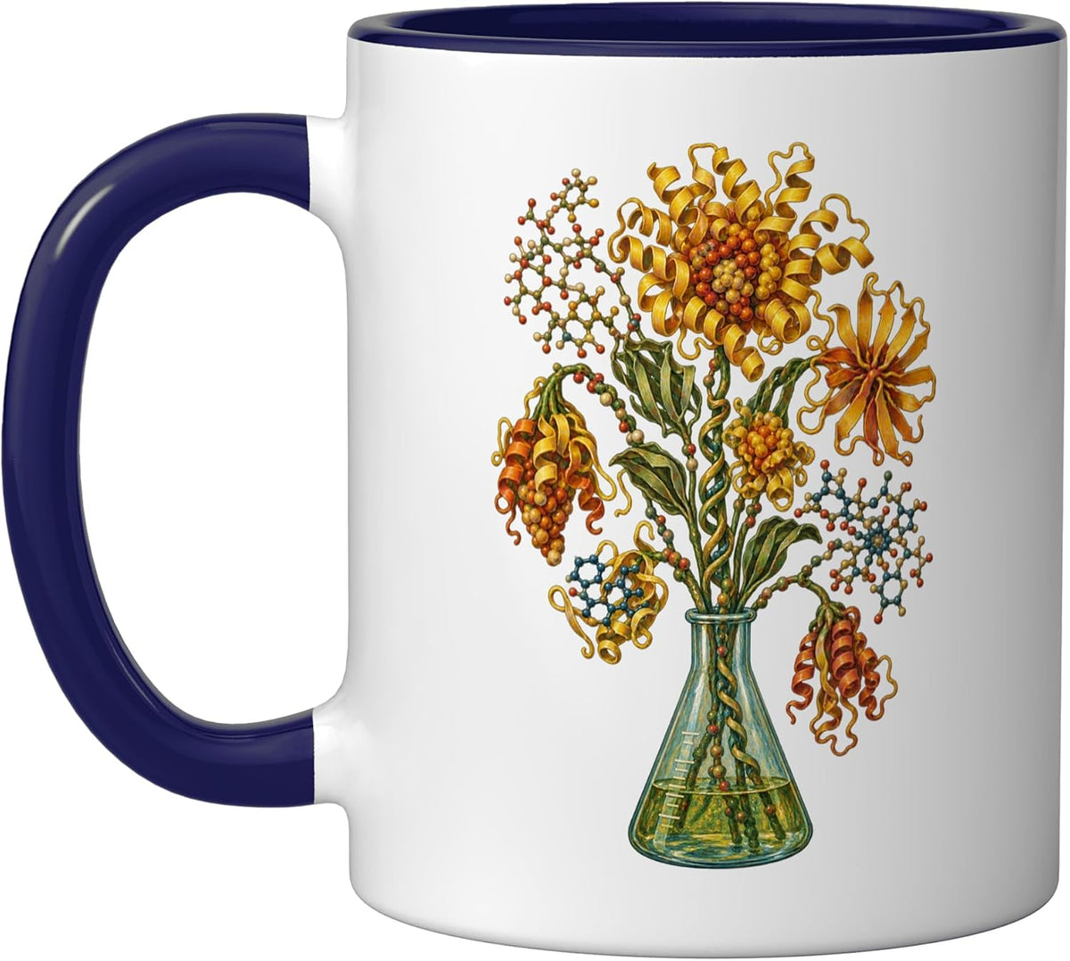 Molecular Sunflowers In A Flask For Chemists Ceramic Mug