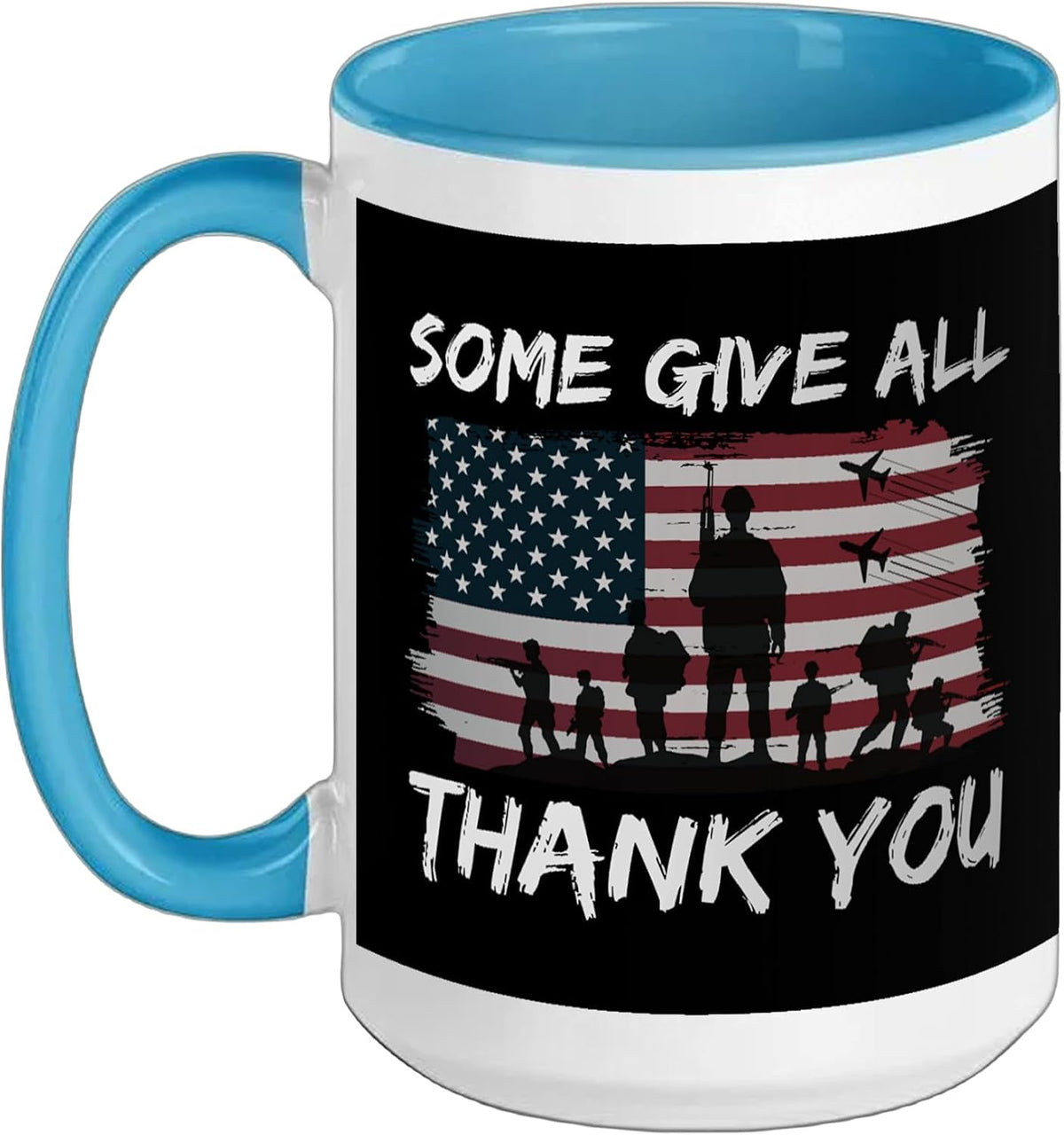 Some Give All Thank You Veterans American Flag Patriotic Ceramic Mug
