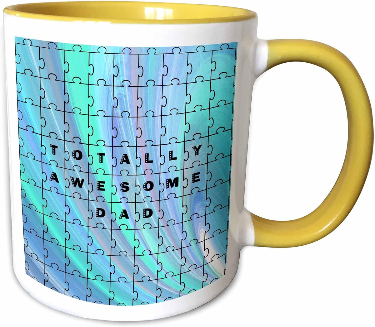 Totally Awesome Dad Puzzle Piece Ceramic Mug