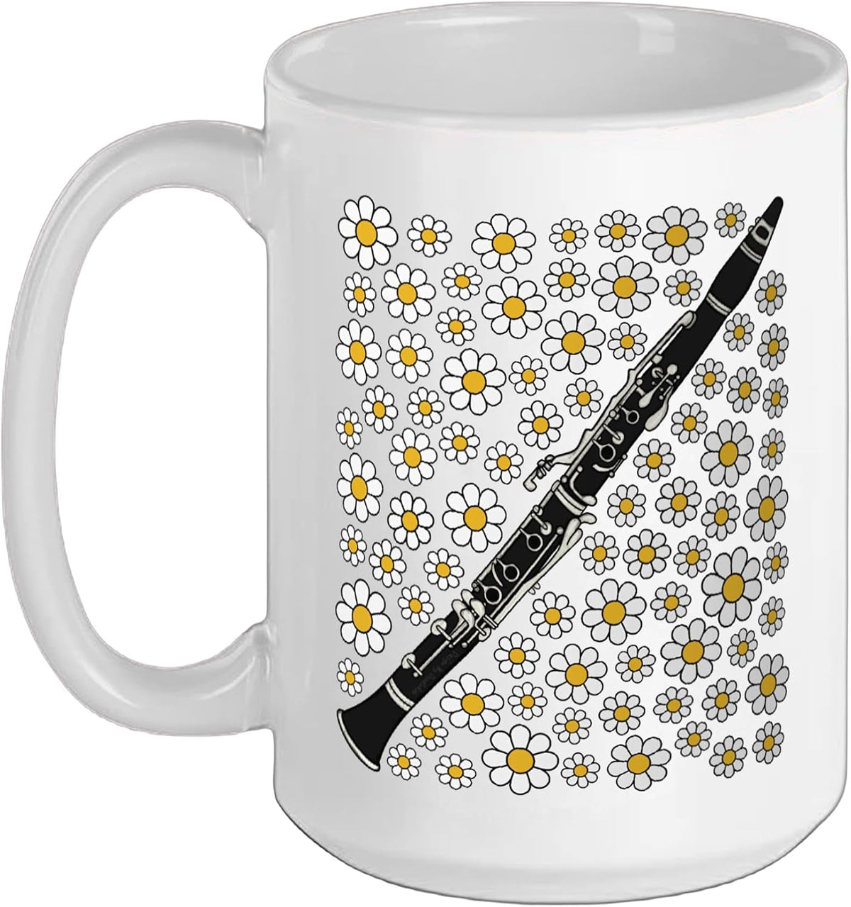 Clarinet Floral Flowers Clarinetist Spring Summer Musician Ceramic Mug
