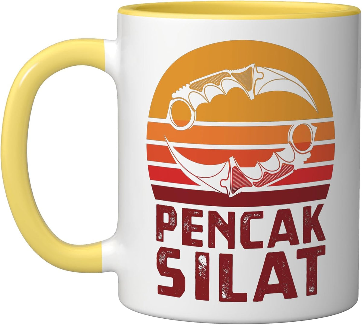 Vintage Karambit Retro Rainbow Silat Martial Arts Ceramic Mug