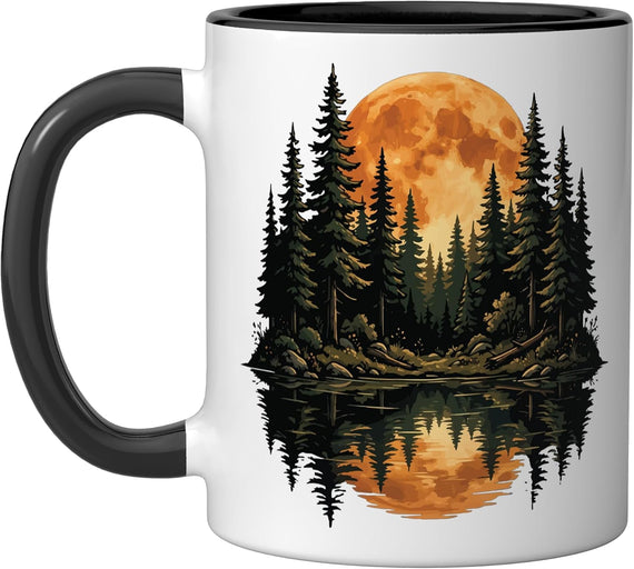 Forest Moon Nature Outdoor Ceramic Mug