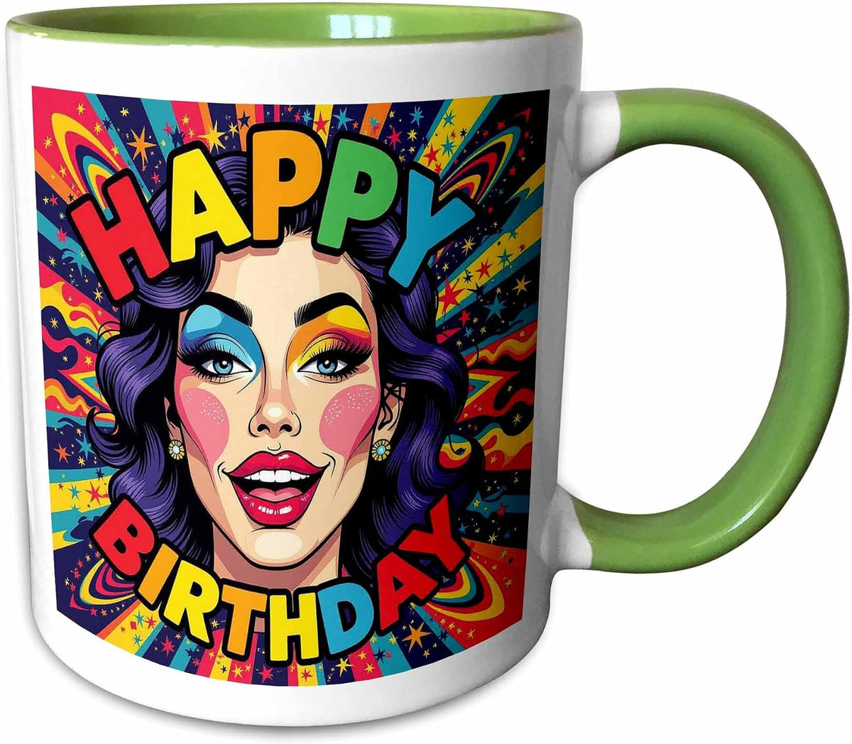 Happy Birthday, Mother. Colorful, Chic Ceramic Mug