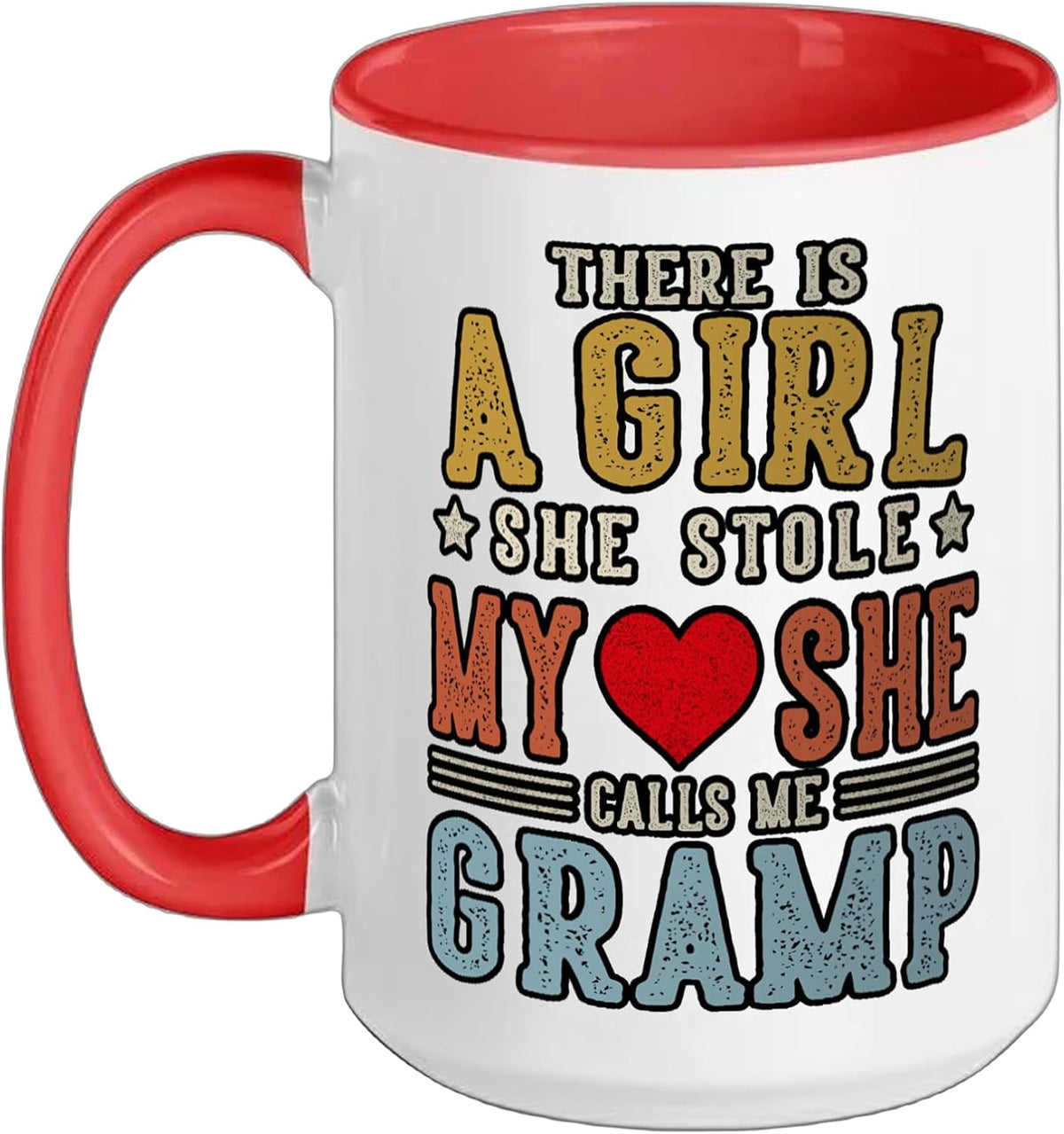 She Calls Me Gramp Funny Fathers Day Grandpa Christmas Ceramic Mug
