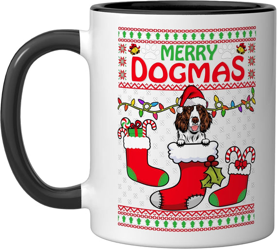 Merry Dogmas English Springer Spaniel Dog Christmas Xmas Ceramic Mug