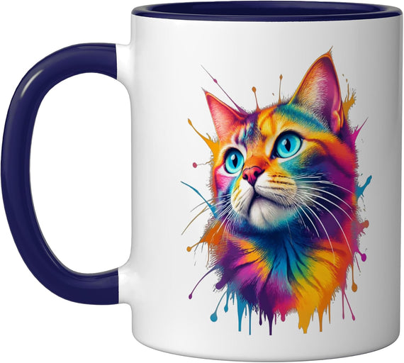 Cat Motif Art Design Gifts Cute Kitten Ceramic Mug