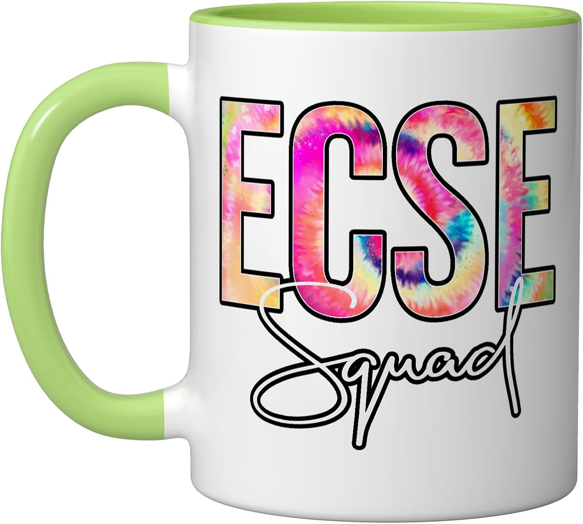 Ecse Squad Tie Dye Back To School Women Appreciation Ceramic Mug