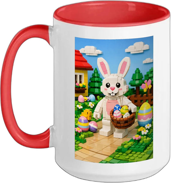 Building Bricks Easter Egg Bunny Boys Girl Family Matching Ceramic Mug