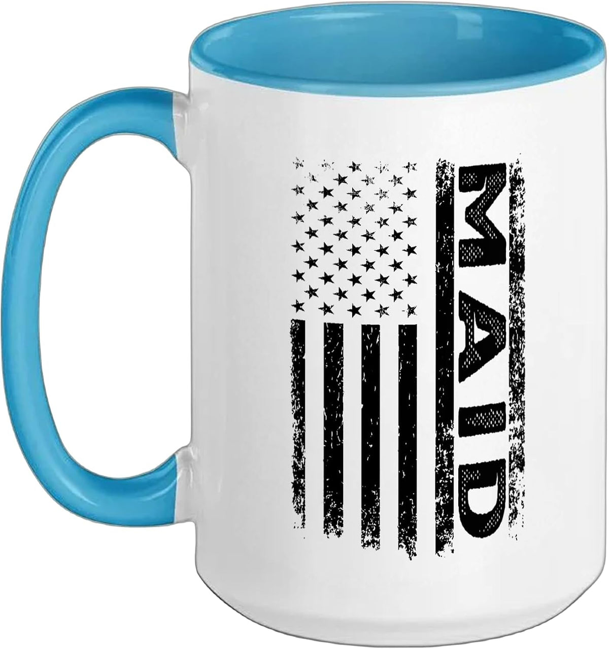 Maid American Flag 4th July Usa Patriotic Maid Ceramic Mug
