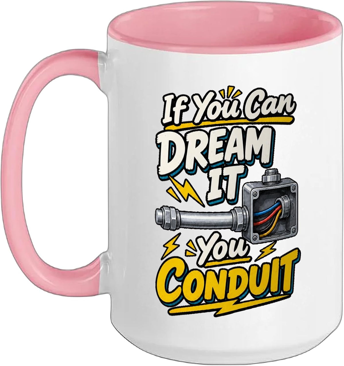 Funny Conduit Bender Electrician Electrical Worker Ceramic Mug