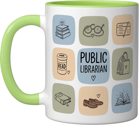Public Librarian Reference Library Science Ceramic Mug