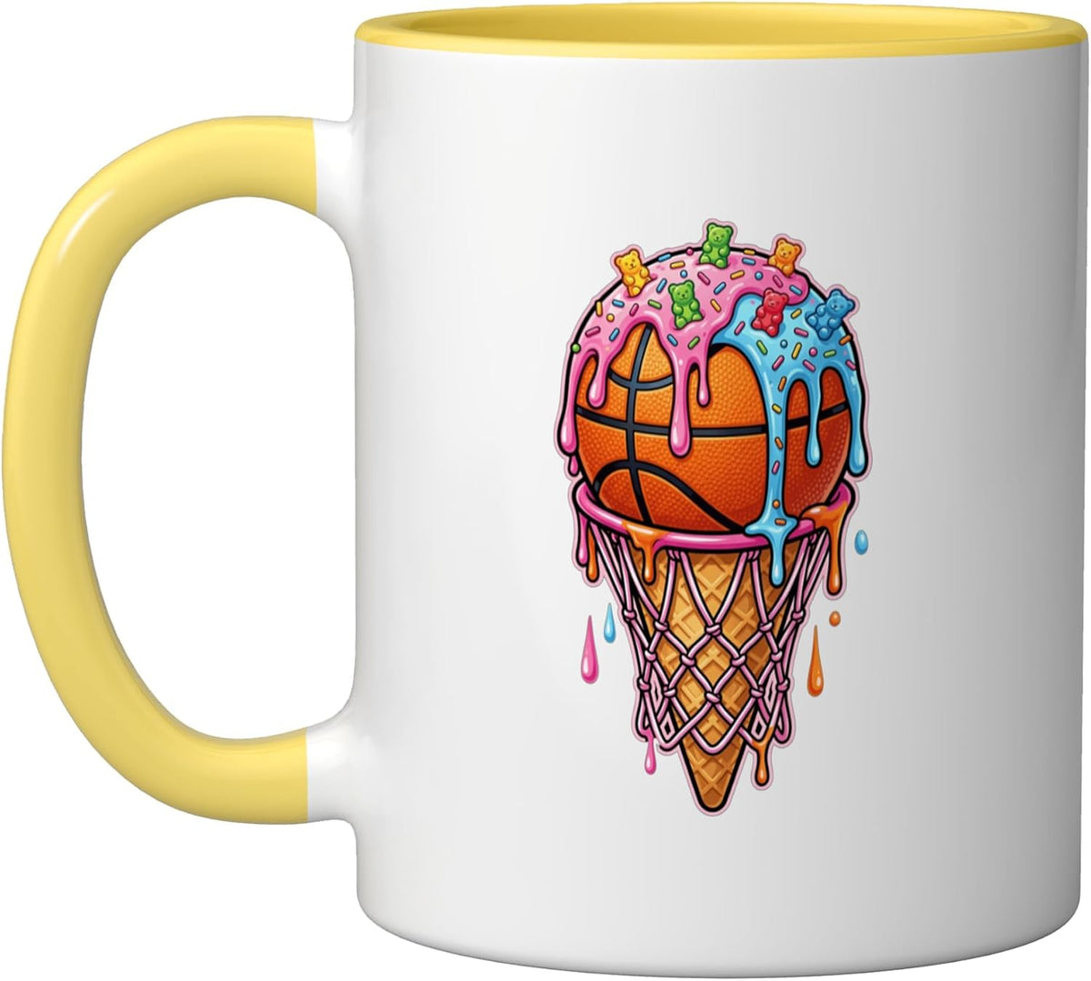 Drip Basketball Ice Cream Lover Dripping Basketball Player Ceramic Mug