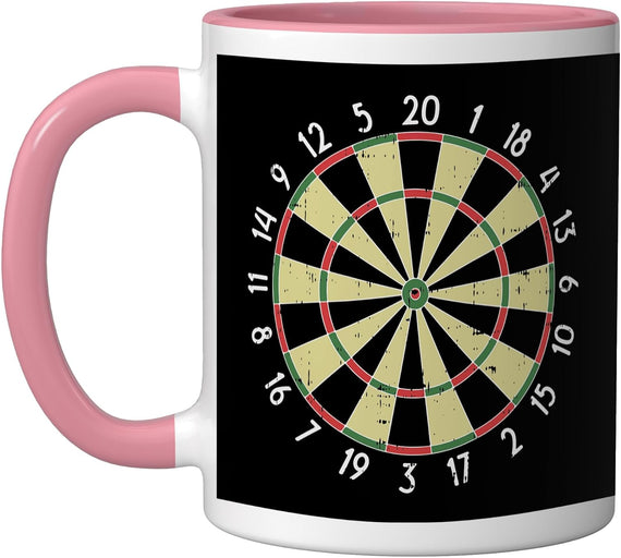 Vintage Dartboard Game Board Ceramic Mug