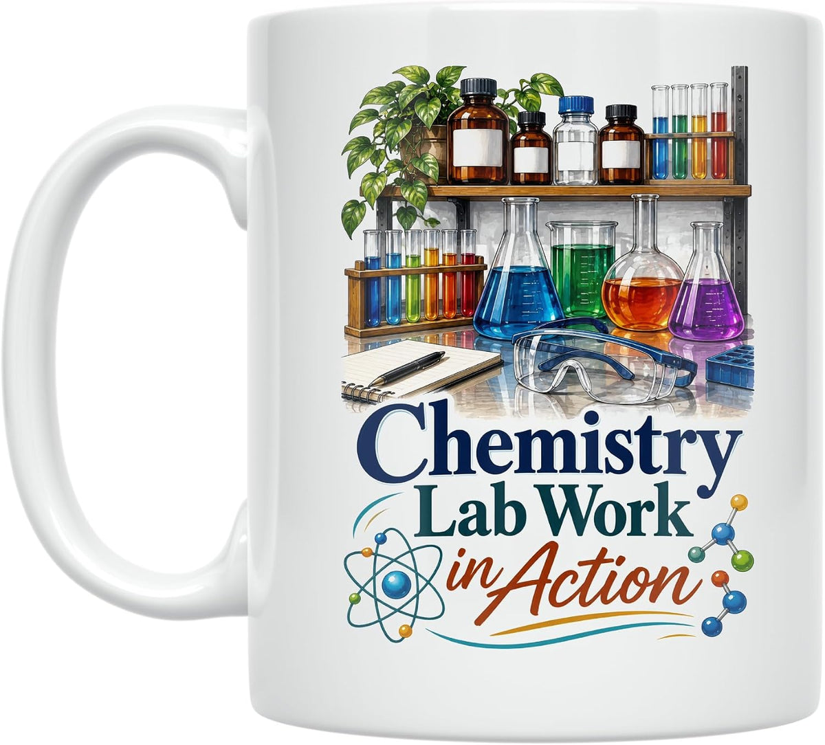 Chemistry Lab Work In Action Mug - Science Themed Design - Ceramic Mug