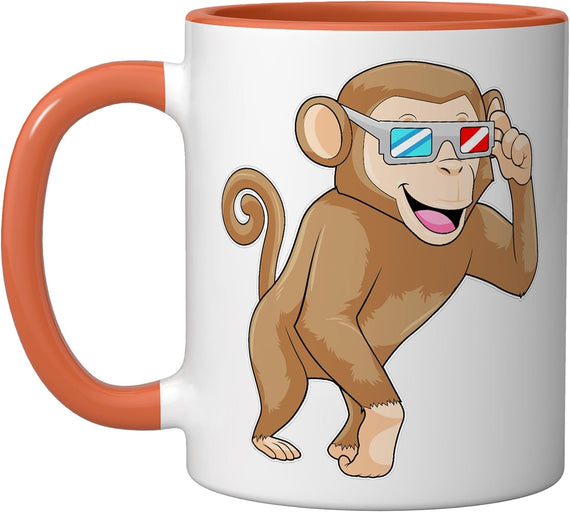 Monkey Glasses Ceramic Mug