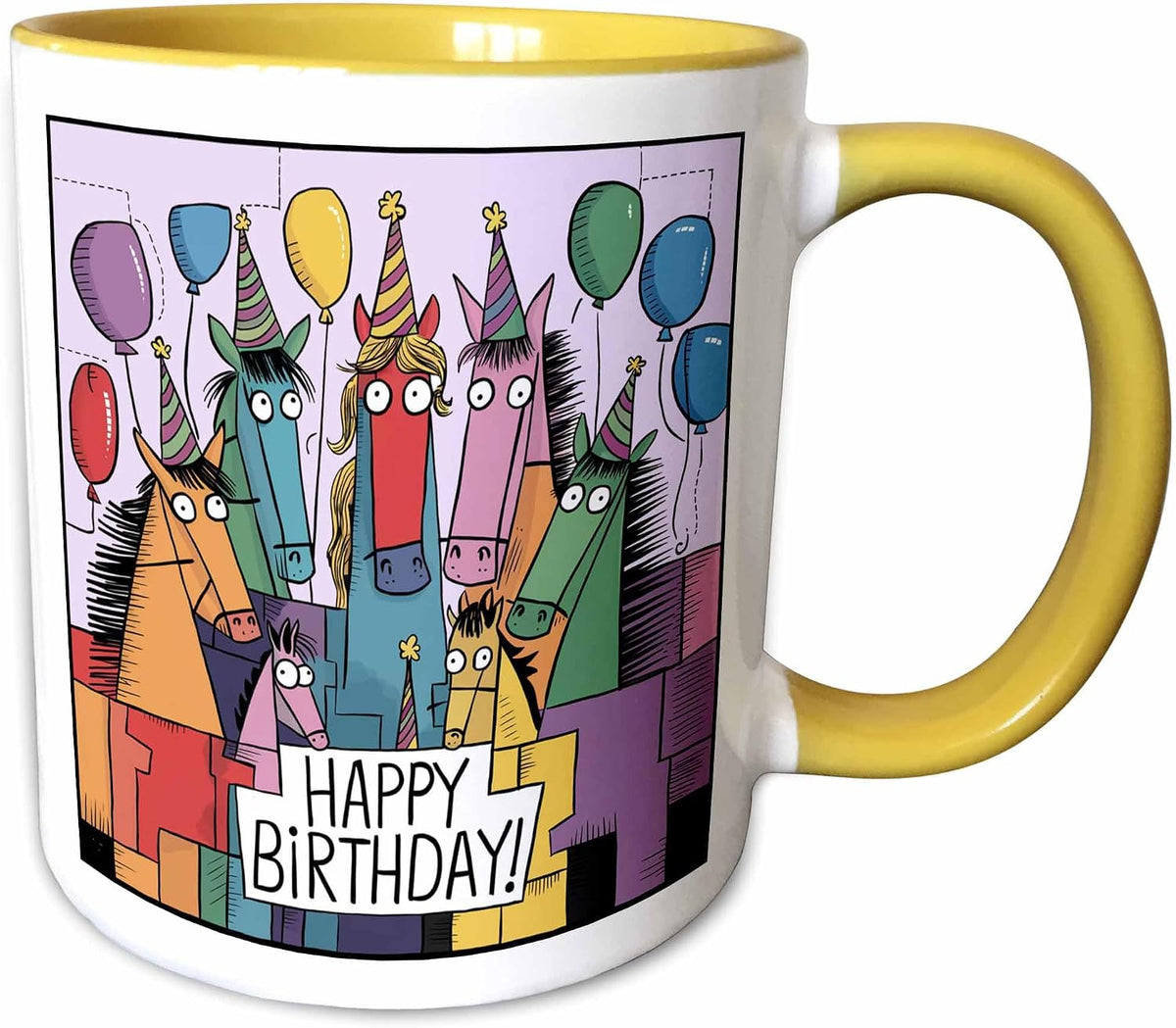 Cute Cool Fun Assorted Horses Ceramic Mug