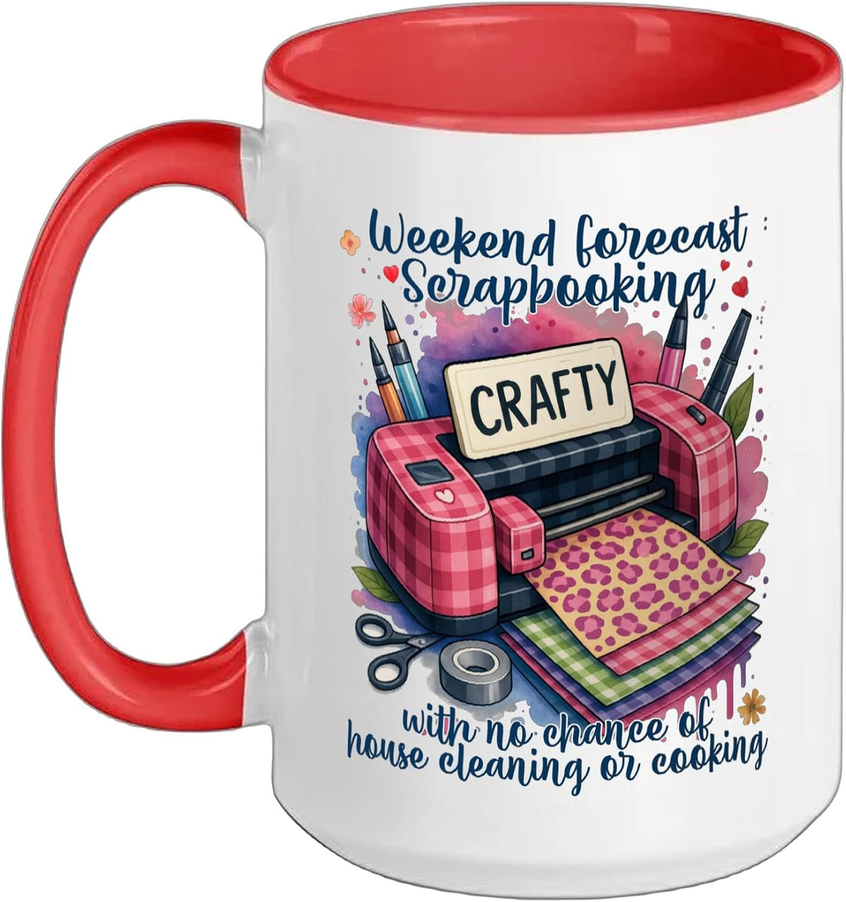 Scrapbooking Crafting Crafter Weekend Forecast Ceramic Mug