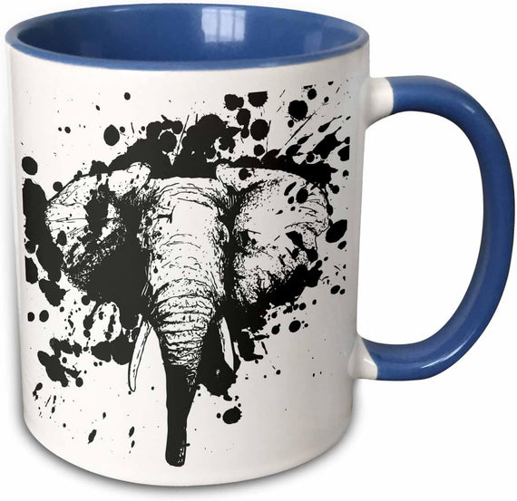 Splash Elephant Ceramic Mug